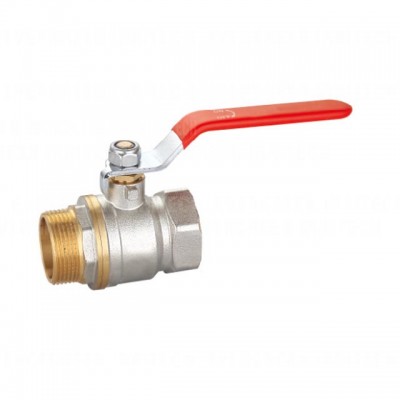 Long level handle heavy duty male female brass ball valve